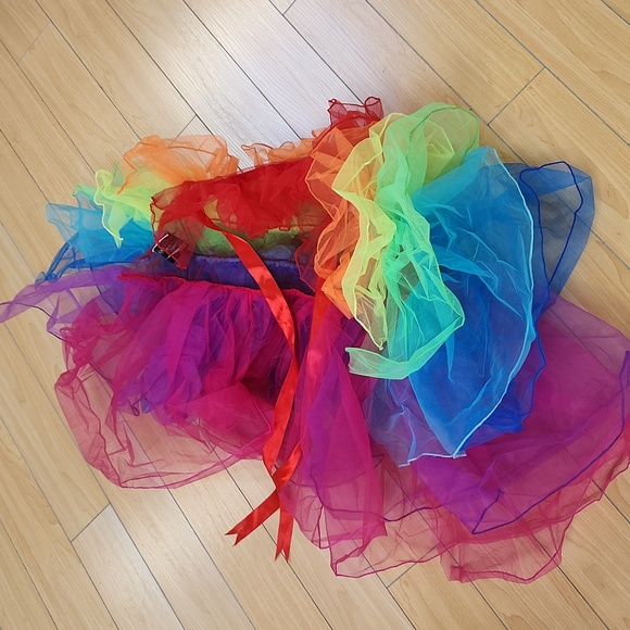 Halloween costume Rainbow Half tutu skirt - Picture 3 of 7